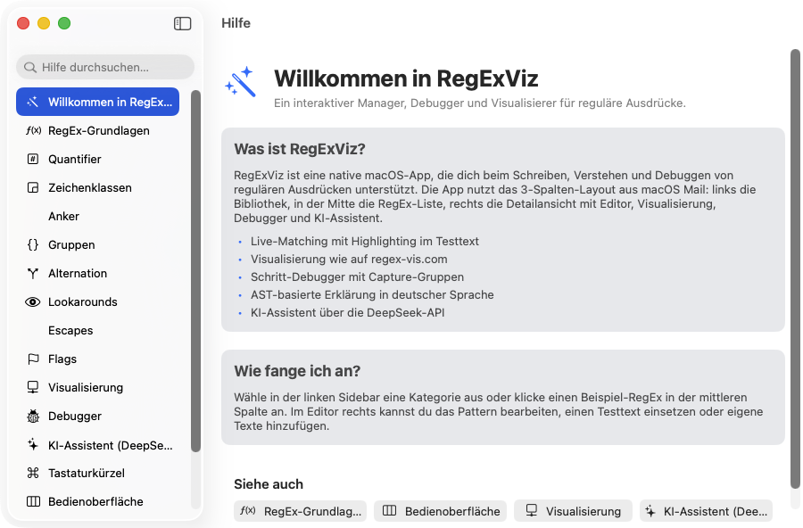 Hilfe — Übersicht