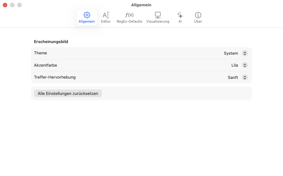 Einstellungen — Allgemein